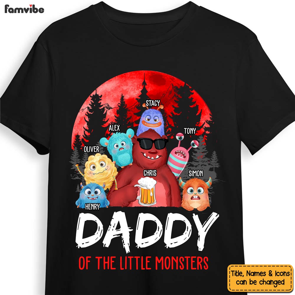 Personalized Daddy Of The Little Monsters Shirt Hoodie Sweatshirt 25723 Primary Mockup