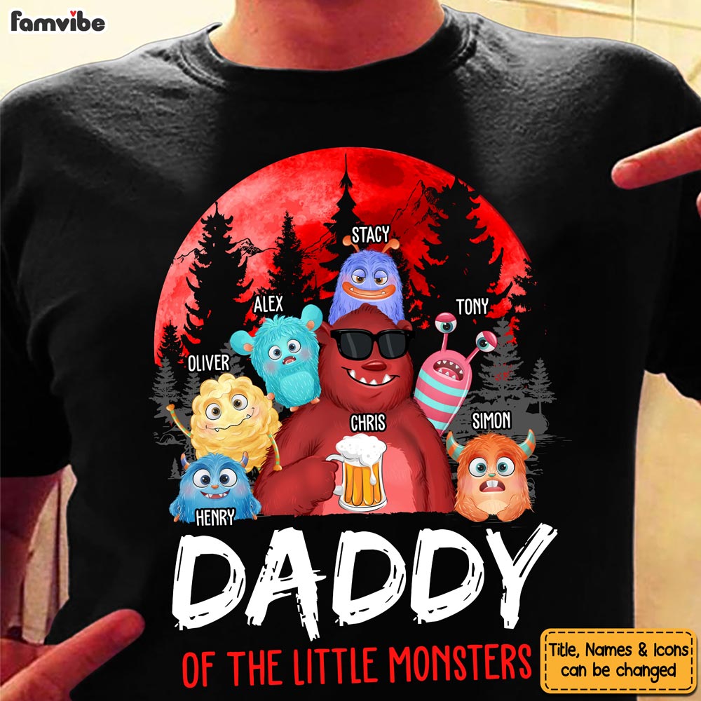 Personalized Daddy Of The Little Monsters Shirt Hoodie Sweatshirt 25723 Primary Mockup