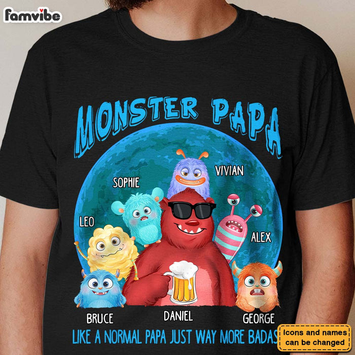Personalized Monster Dad Like A Normal Dad Shirt - Hoodie - Sweatshirt 25728 1