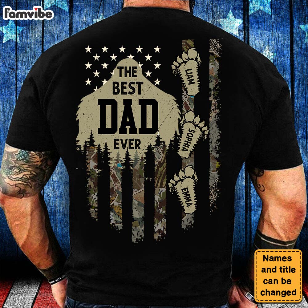 Personalized Camo Flag Dadsquatch Shirt 25729 Primary Mockup
