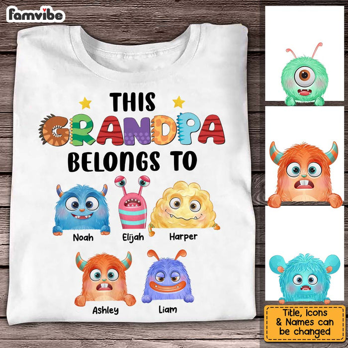 Personalized  This Grandpa Belongs To Shirt - Hoodie - Sweatshirt 25731 1