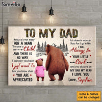 Personalized To My Dad I Know It's Not Easy For A Man Canvas 25739 thumb 1