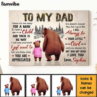 Personalized To My Dad I Know It's Not Easy For A Man Canvas 25739 thumb 1
