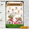 Personalized Gift for Grandma Bicycle With Flowers Metal Sign 25742 1