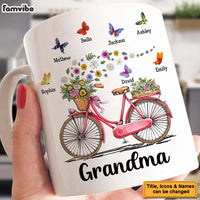 Personalized Gift for Grandma Bicycle With Flowers Mug 25743 thumb 1