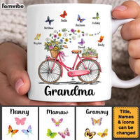 Personalized Gift for Grandma Bicycle With Flowers Mug 25743 thumb 1
