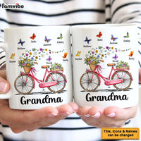 Personalized Gift for Grandma Bicycle With Flowers Mug 25743 thumb 1