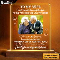 Personalized Gift for Couple I Wish I Could Turn Back The Clock Plaque LED Lamp Night Light 25749 thumb 1