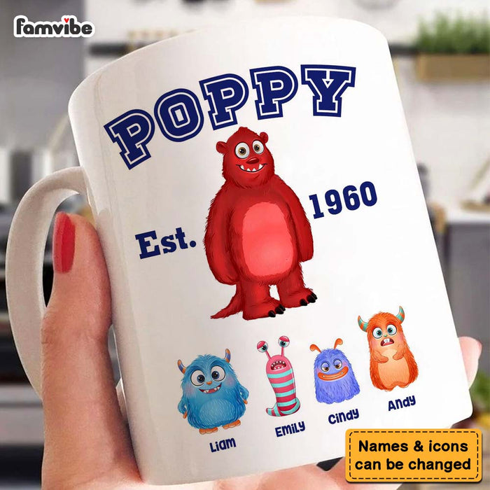 Personalized Gift For Monster Dad Grandpa Since Mug 25750 1