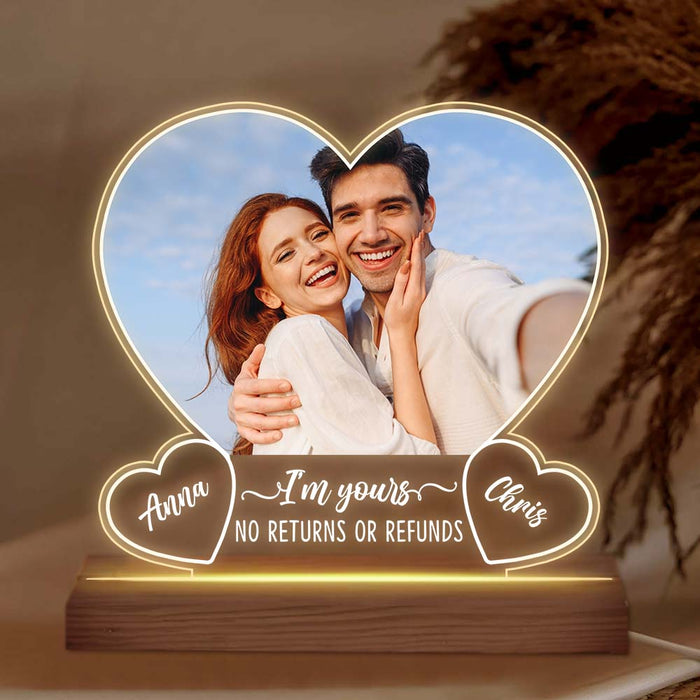 Personalised Couple Night Light with Warm Light - high quality Upload your own photo