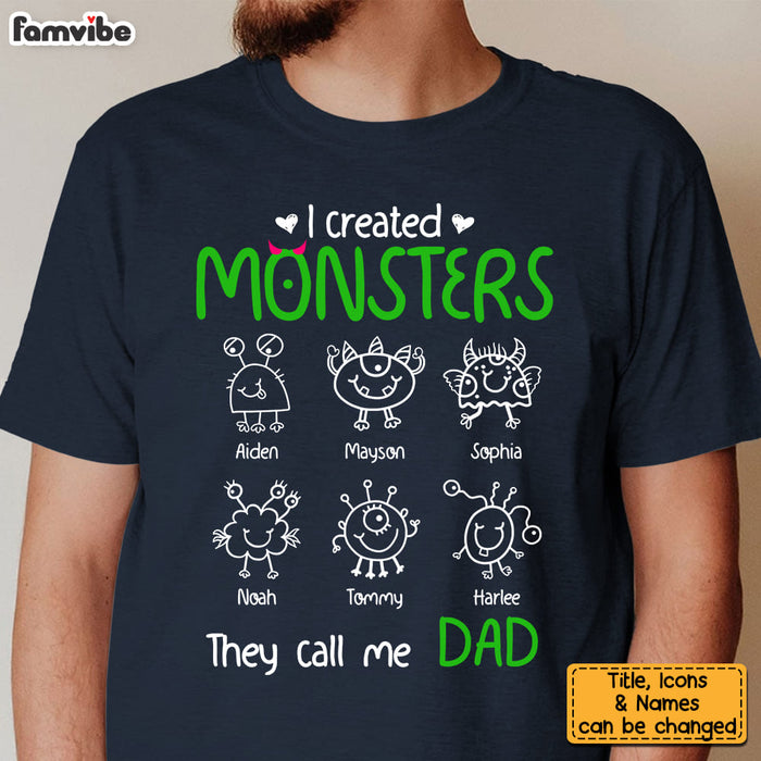 Personalized I Created Monster They Call Me Dad Doodle Shirt - Hoodie - Sweatshirt 25758 1