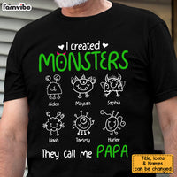 Personalized I Created Monster They Call Me Dad Doodle Shirt - Hoodie - Sweatshirt 25758 thumb 1
