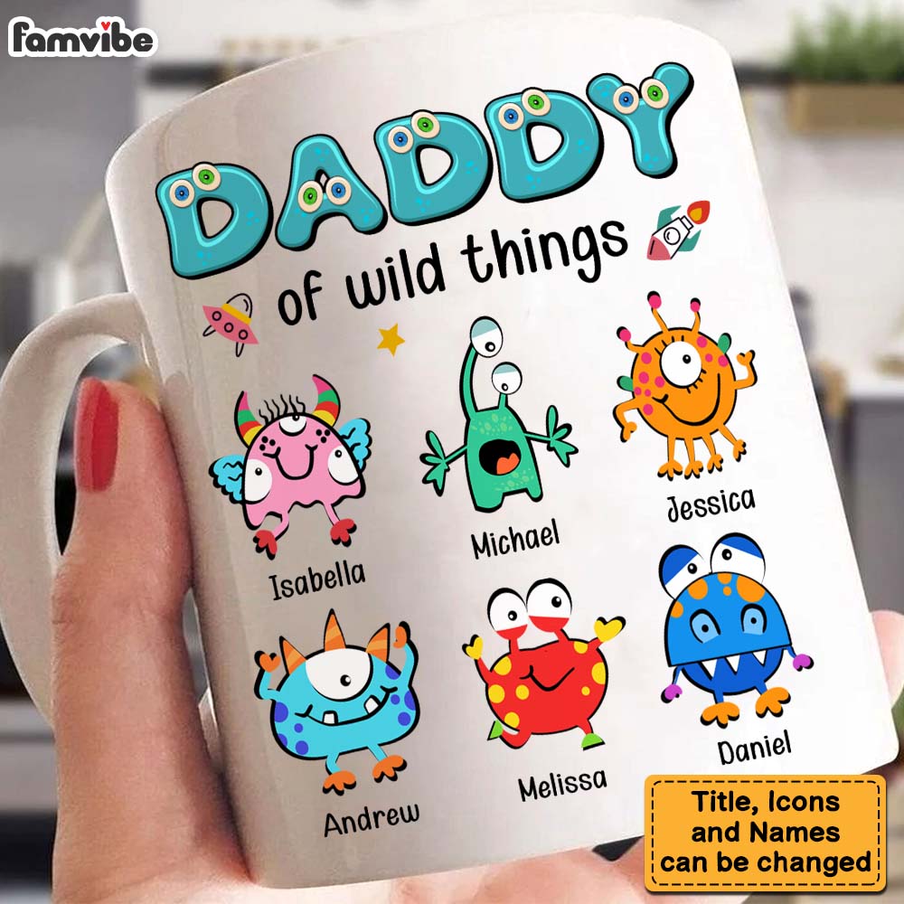 Personalized Daddy Of Wild Things Monster Mug 25761 Primary Mockup