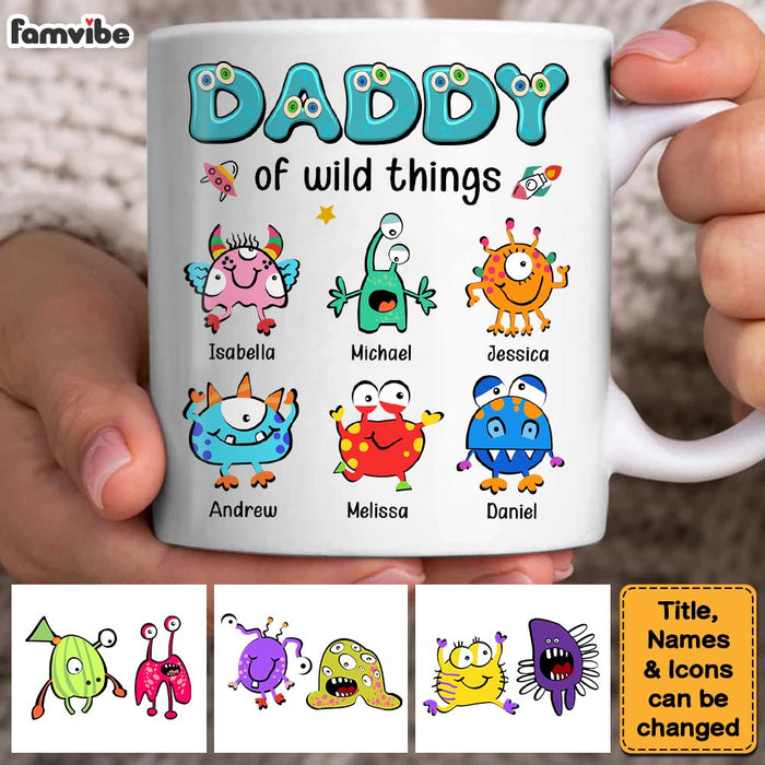 Personalized Daddy Of Wild Things Monster Mug 25761 1