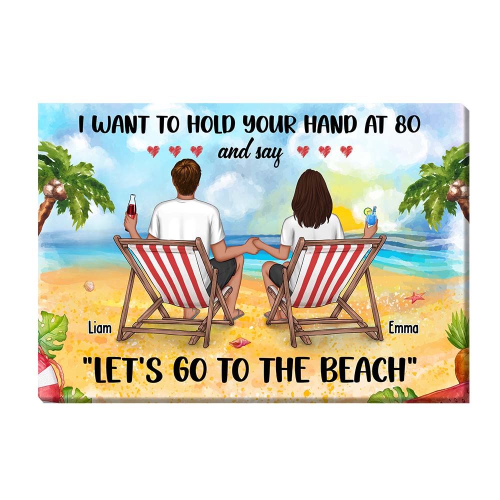 Personalized Gift For Couple I Want To Hold Your Hand Canvas 25763 Primary Mockup