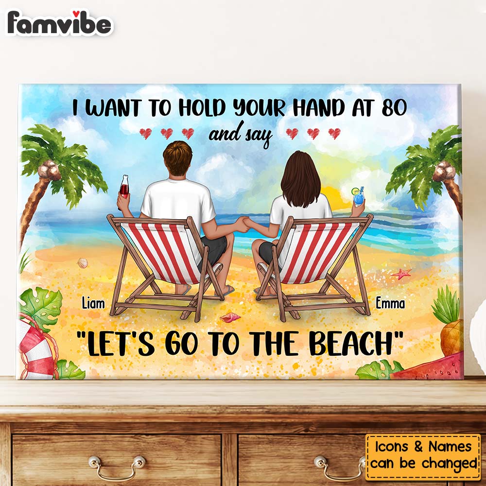 Personalized Gift For Couple I Want To Hold Your Hand Canvas 25763 Primary Mockup