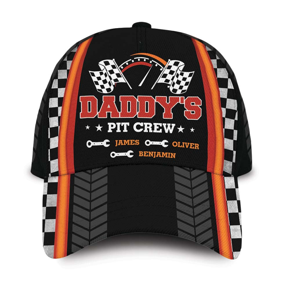 Personalized Dad's Pit Crew Cap 25766 Primary Mockup