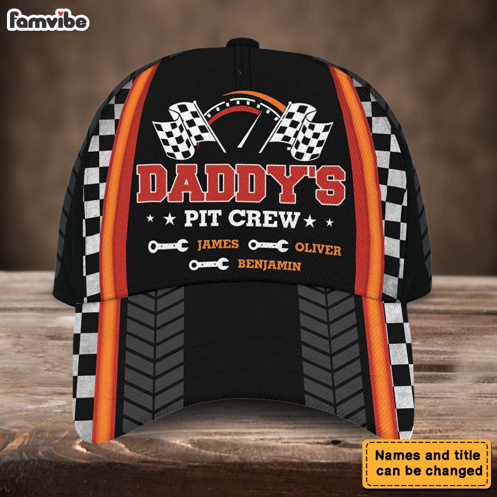 Personalized Dad's Pit Crew Cap 25766 Primary Mockup