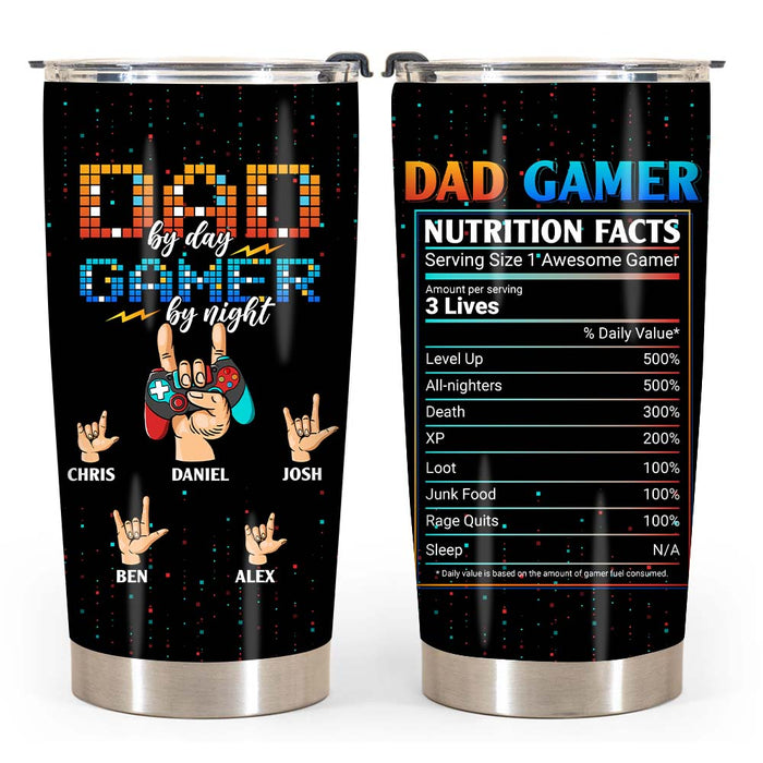Personalized Gamer Dad Steel Tumbler 25770 1
