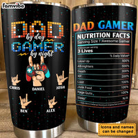 Personalized Gamer Dad Steel Tumbler 25770 thumb 1