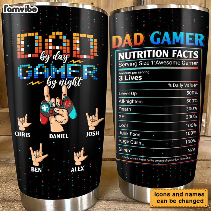 Personalized Gamer Dad Steel Tumbler 25770 1