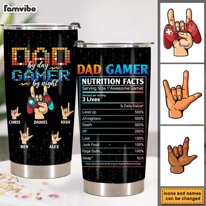 Personalized Gamer Dad Steel Tumbler 25770 1
