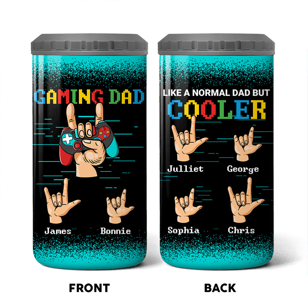 Personalized Dad I Created Monsters 4 in 1 Can Cooler 25745 - Famvibe