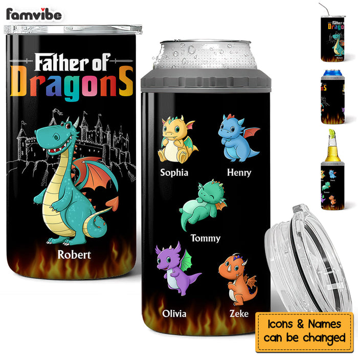 Personalized Father Of Dragons 4 in 1 Can Cooler 25282 25789 1