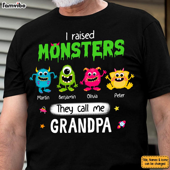 Personalized I Raised Monsters They Call Me Grandpa Shirt - Hoodie - Sweatshirt 25413 25794 1