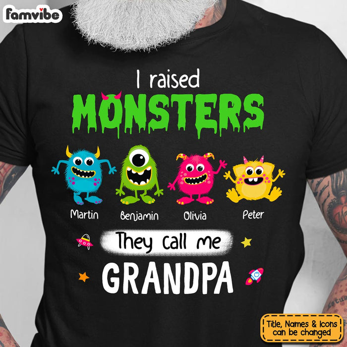 Personalized I Raised Monsters They Call Me Grandpa Shirt - Hoodie - Sweatshirt 25413 25794 1