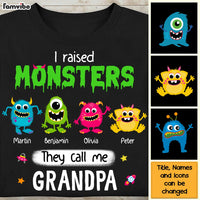 Personalized I Raised Monsters They Call Me Grandpa Shirt - Hoodie - Sweatshirt 25413 25794 thumb 1
