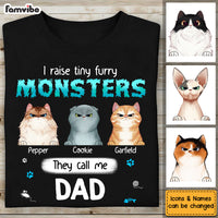 Personalized Gift For Cat Dad Raising Furry Monsters Shirt - Hoodie - Sweatshirt 25796 thumb 1