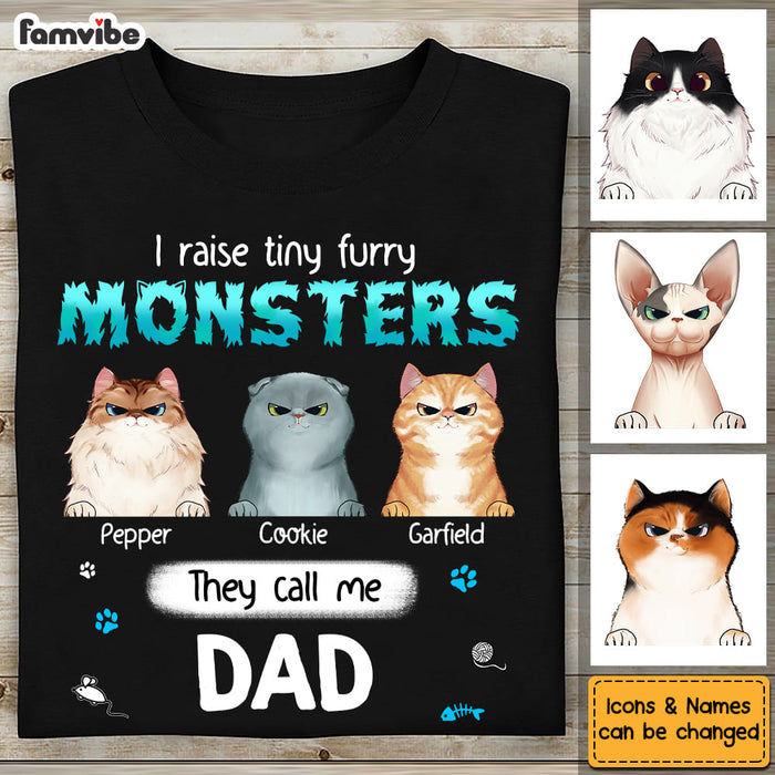 Personalized Gift For Cat Dad Raising Furry Monsters Shirt - Hoodie - Sweatshirt 25796 1