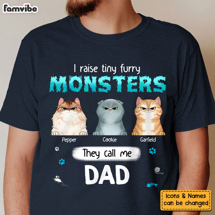 Personalized Gift For Cat Dad Raising Furry Monsters Shirt - Hoodie - Sweatshirt 25796 1