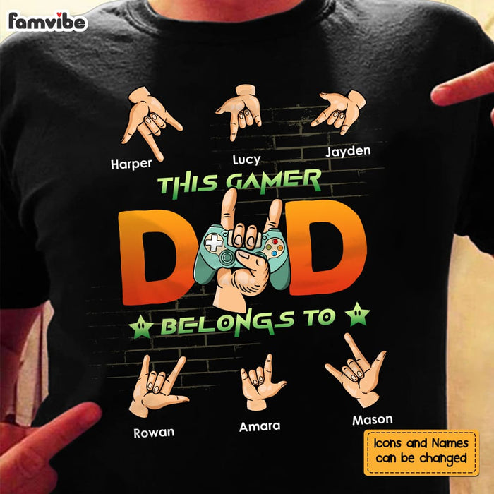 Personalized Gift This Gamer Dad Belongs To Shirt - Hoodie - Sweatshirt 25798 1