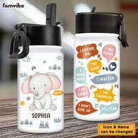 Personalized Back To School Gift For Kids Self Affirmations Kids Water Bottle With Straw Lid 25800 thumb 1