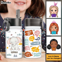 Personalized Back To School Gift For Kids Self Affirmations Kids Water Bottle With Straw Lid 25800 thumb 1