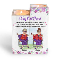 Personalized Gift for Friends Smile A Lot More Wood Candle Holder 25463 25801 thumb 1