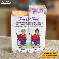 Personalized Gift for Friends Smile A Lot More Wood Candle Holder 25463 25801 thumb 1