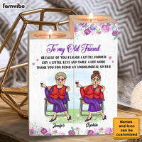 Personalized Gift for Friends Smile A Lot More Wood Candle Holder 25463 25801 thumb 1