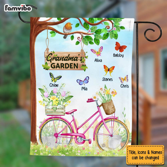 Personalized Gift For Grandma Bicycle Garden Flag 25804 1