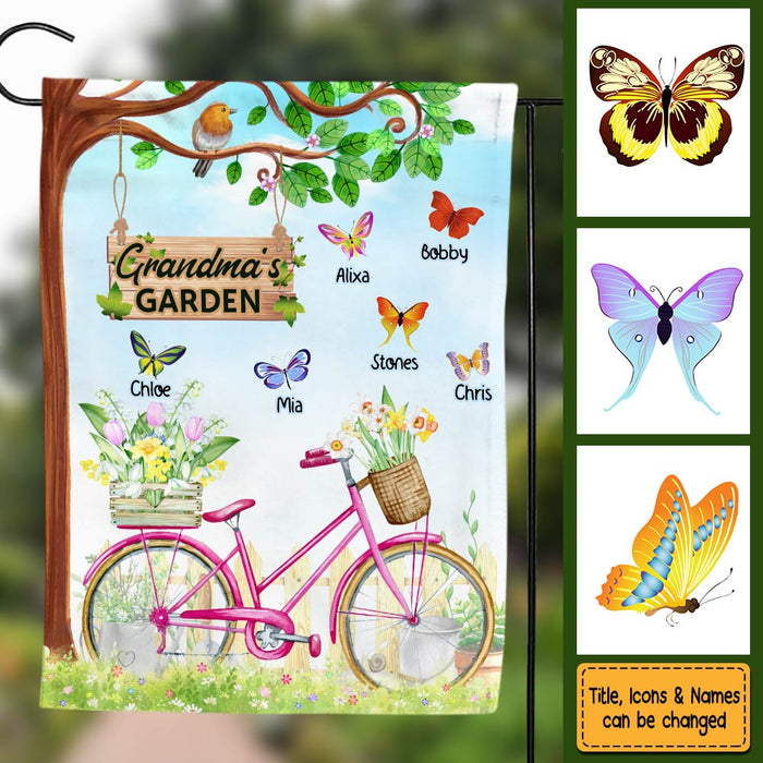 Personalized Gift For Grandma Bicycle Garden Flag 25804 1
