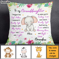 Personalized Gift For Daughter Granddaughter Animals Soft Pillow 25808 thumb 1