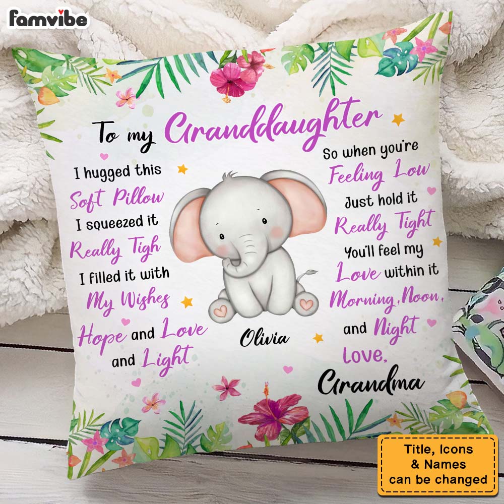 Personalized Gift For Daughter Granddaughter Animals Soft Pillow 25808 Primary Mockup