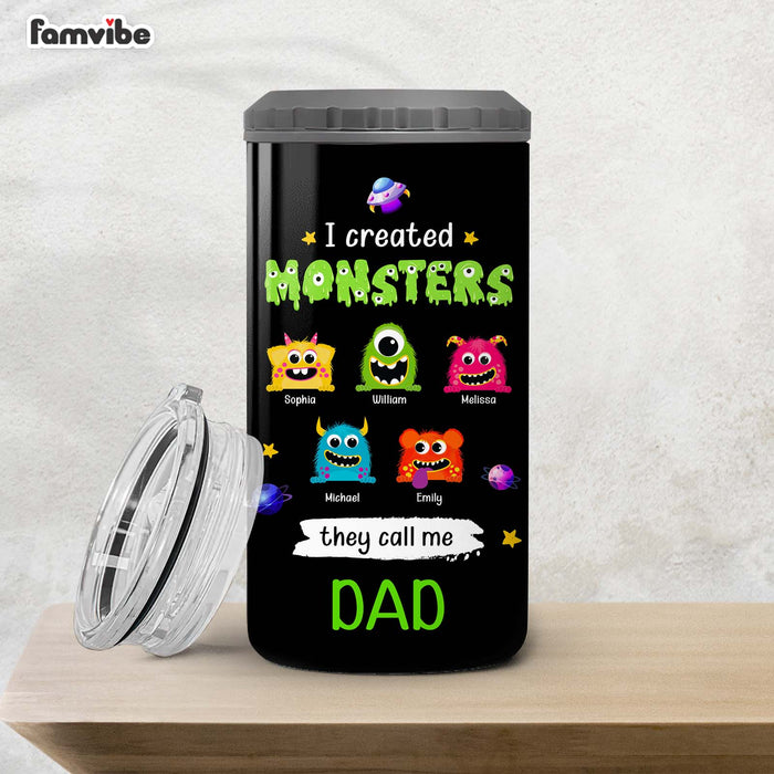 Personalized Gift for Dad I Created Monsters 4 in 1 Can Cooler 25810 1