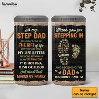 Personalized Gift For Step Dad Thank You 4 in 1 Can Cooler 25813 thumb 1