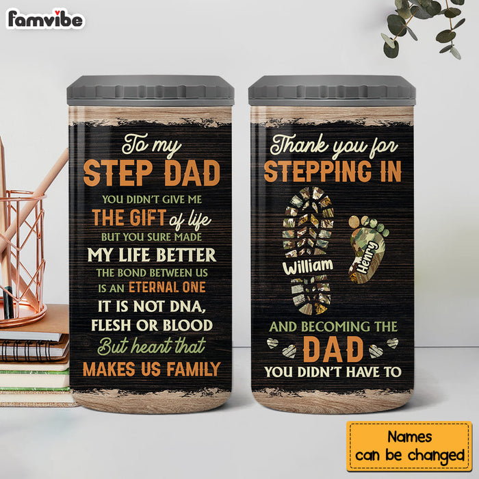 Personalized Gift For Step Dad Thank You 4 in 1 Can Cooler 25813 1