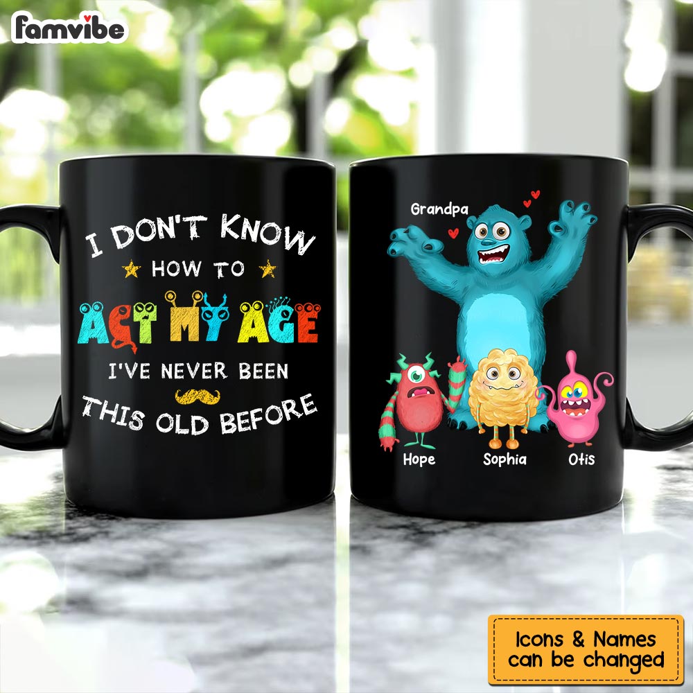 Personalized Gift for Grandpa Monsters Mug 25815 Primary Mockup