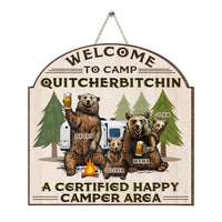 Personalized Gift For Couple Bear Camping Wood Sign 25820 thumb 1