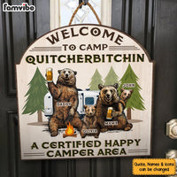 Personalized Gift For Couple Bear Camping Wood Sign 25820 thumb 1